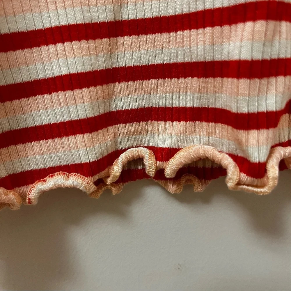 Levi’s Striped Short Sleeve shirt with ruffles-Size Girls M- NWT - Picture 9 of 9